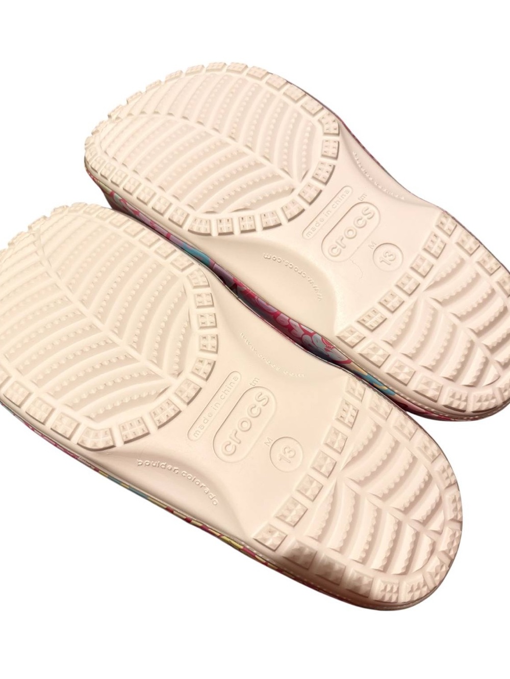 CROCS Kids Unicorn Pastel Tie-Dye Clogs - Light Blue Pink - Picture 6 of 6